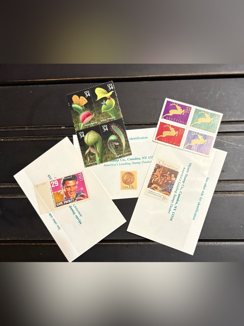 Vintage Postage Stamp Assortment - Multicolor